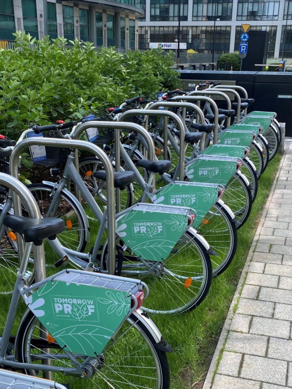 CA Immo offers a bike rental system in its office buildings in Warsaw